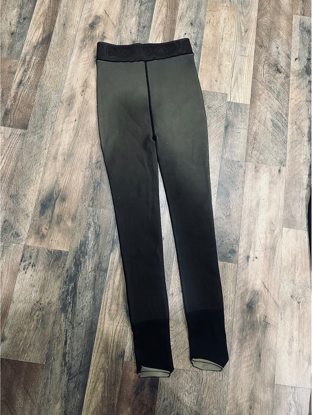 Fleece lined black stockings